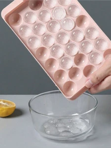 1 PC 33-Cavity Round Ice Cube Tray - With Lid, Ball-Shaped Ice Maker for Freezer - Picture 1 of 2