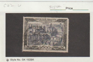 France Scott #C27 VF Used 1000f Franc Air Mail Stamp Cat $27 - Picture 1 of 1