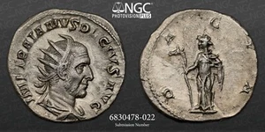 Trajano Decio. MONEDAS ROMANAS NGC Ch XF, AD 249-251. Doble denario AR. A1317 - Imagen 1 de 3