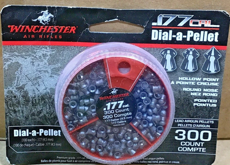 Winchester .177 Cal Dial-a-pellet 3 Shapes 300 Count
