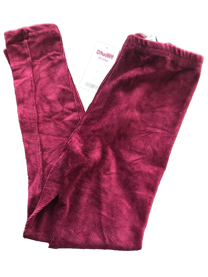 Gymboree vintage 2000 MAD ABOUT PLAID brick velour  LEGGINGS XXL 6 7 NWT - Image 1 of 1