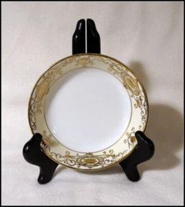 Noritake 5 in Obstschale Art Deco Ära schwer gold Weihnachtskugel grüne Markierung #J027 - Bild 1 von 5