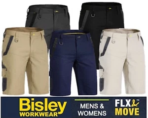 BISLEY "FLEX & MOVE" - MENS & WOMENS STRETCH WORK SHORTS - BSHC1130 - Picture 1 of 13