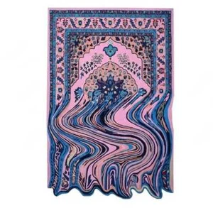 Alfombra acolchada a mano rosa fundido alfombra floral. Alfombra de dormitorio. alfombra de área. Alfombra 8x10. - Imagen 1 de 3