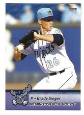 2019 Choice Wilmington Blue Rocks #1 Brady Singer Rookie Kansas City Royals