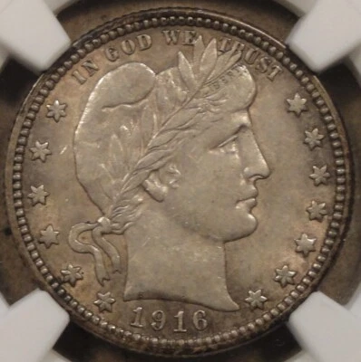 1916-D Barber Quarter 25c NGC Certified AU58 - Image 1 of 4