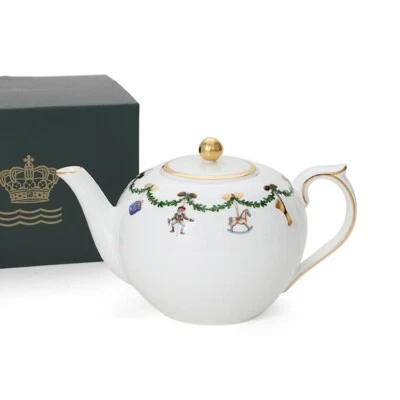 Royal Copenhagen Teekanne Stern geriffelt weiß 1200ml 2503141 Weihnachtsmotiv - Bild 1 von 4