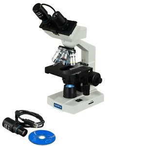 OMAX 40X-2500X Microscopio LED composto da laboratorio binocolo + stadio meccanico + fotocamera USB - Foto 1 di 10