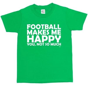 1 Tee Kinder Mädchen Fußball macht mich glücklich, dass du nicht so viel Witz T-Shirt - Bild 1 von 30