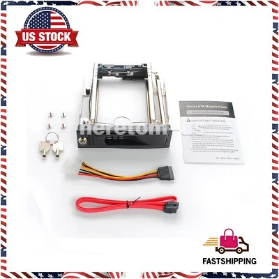 Disco duro SATA de 3,5 pulgadas Caddy de intercambio en caliente a adaptador de bahía de unidad de 5,25 pulgadas ENVÍO EN EE. UU. Foto 1 de 4