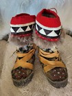 Vintage Handmade Fur, Skin, Leather, Felt & Glass Beaded Native Alaskan Mukluks