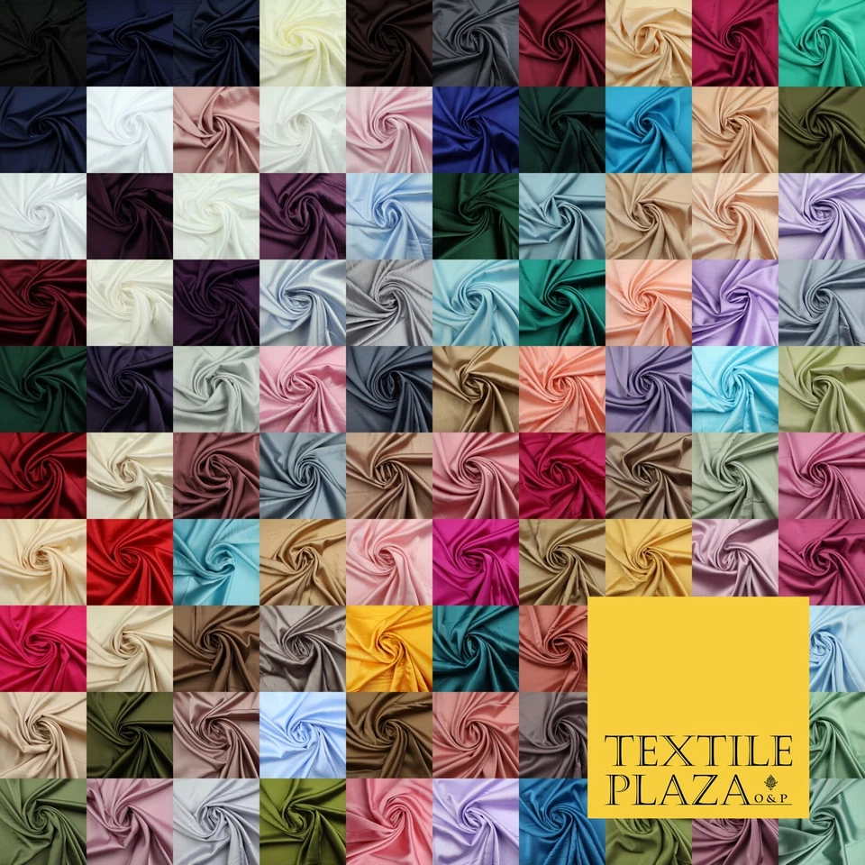 100 COLOURS - Fine Silky Smooth Liquid Sateen Satin Dress Fabric Drape Lining - Image 1 of 1