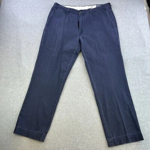 Polo Ralph Lauren Pants Mens 36 Navy Blue Classic Fit Flat Front Casual Chino - Picture 1 of 13