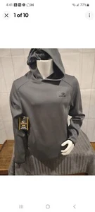 NWT Men’s Mossy Oak Warming Outdoor Solid Gray Tech Hoodie - Face Gaiter XL - Picture 1 of 7