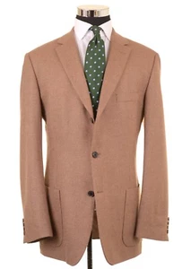 Hugo Boss Soldini Brown Birdseye 100% Wool Patch Pocket Sport Coat Jacket 54 44 - Picture 1 of 1