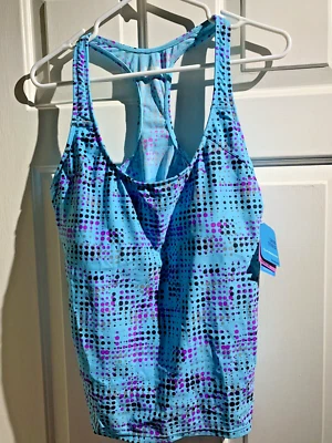 Camiseta sin mangas Reebok azul fitness espalda deportiva mujer XL UV 50+ protección Foto 1 de 4