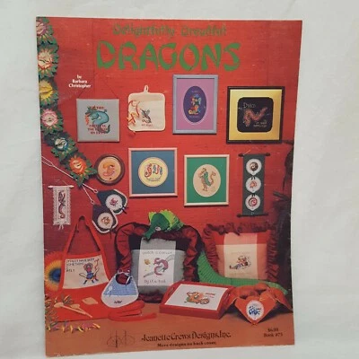Delightfully Dreadful Dragons 75 Counted Cross Stitch Booklet Jeanette Crews - Image 1 of 4