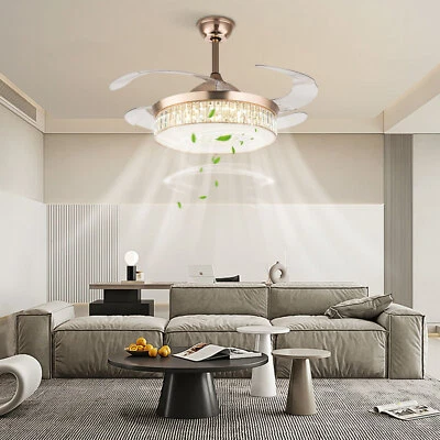 42in Ceiling Fan Light With Remote Control Ceiling Fan Lamp For Bedroom Kitchen - Image 1 of 4