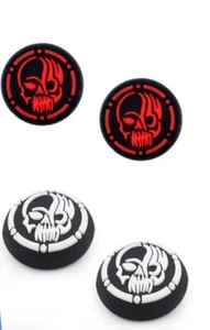 Thumb Grips x 4 For PS4 PS5 XBOXONE Xbox Series X Toggle Cover Caps Skull - Picture 1 of 1