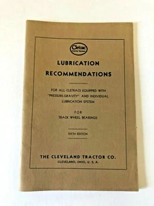 Cletrac Schmierempfehlungen Leitfaden 1936 - Bild 1 von 4