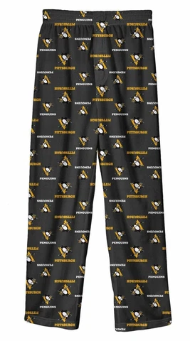 Pittsburgh Penguins Youth Team Colorway Black Pajama Pants Cover