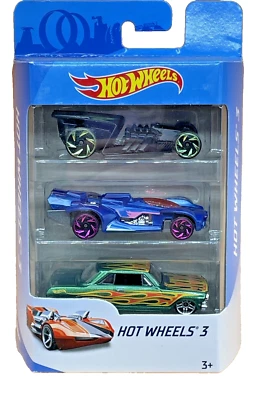 Hot Wheels 3 Pack Flames ’63 Chevy Rev Rod Z Rod Rare Gift Set 1:64 Diecast New — 第 1/4 张图片
