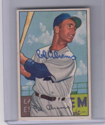 1952 Bowman #86 Cal Abrams Signed / Autographed  Card Brooklyn Dodgers BEAUTIFUL - Image 1 of 2