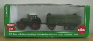 Siku 1845 - Tractor with 3 Axled Tipper Trailer - Boxed original Model (ODD134) - Picture 1 of 5