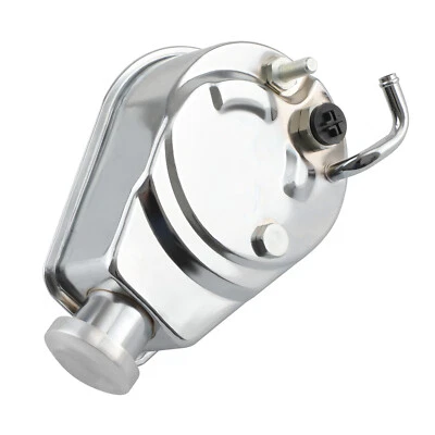 Power Steering Pump for Chevy BBC SBC 350 454 Chrome Saginaw 5/8" Key Way Style - Image 1 of 4