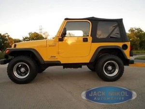 Diamond Black for 97-06 Jeep Wrangler Replacement Soft Top Tinted Window Panels - Picture 1 of 7