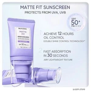 SKINTIFIC Matte Fit Serum Sunscreen SPF50+ PA++++ For Oily Skin Acne-prone Skin - Picture 1 of 8