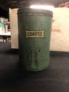 Rare Antique Primitive General Store Tin Coffee Dispenser for the Counter~10" - Picture 1 of 12