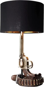 Revolver Six Shooter W/Ammo Base Lamp - Picture 1 of 3