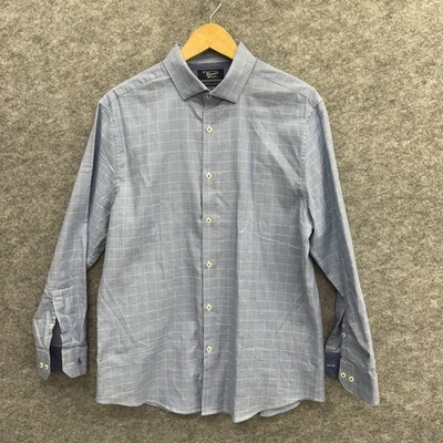 Penguin Men's Dress Shirt, Heritage Slim Fit, 100% Cotton, Blue, Size 16 32/33 - Image 1 of 4