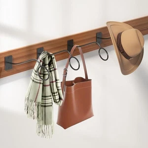 Estante para sombrero de vaquero para pared paquete de 4 ganchos de suspensión de metal rústico occidental # - Imagen 1 de 5