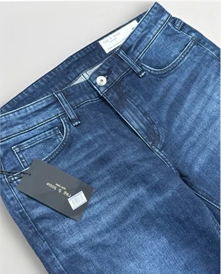 NEW Rag & Bone Women's The Dylan Low-Rise Boyfriend Jeans 27 Dark Blue Wash Ella - Image 1 of 4