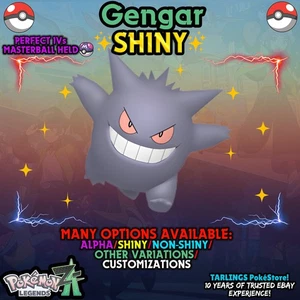 Pokemon Legends ZA π Gengar - SHINY/NON-SHINY/ALPHAS β¨ IVs/CUSTOMS β¨ - Picture 1 of 10