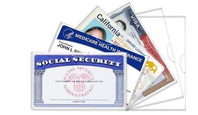 Paquete de 6 fundas protectoras para tarjetas de Seguro Social/protectoras para tarjetas de Medicare/tarjeta social Foto 1 de 4