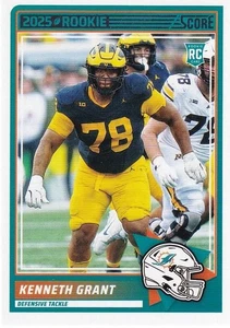 2025 Score - Rookies Kenneth Grant #33 (RC) - Dolphins - Picture 1 of 2