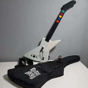 Guitar Hero Gibson XPlorer Xbox 360 PC Wired Controller Red Octane + case spares - Picture 1 of 15