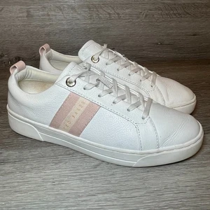 Scarpe da ginnastica Ted Baker donna UK 5 bianco rosa scarpe casual sportive - Foto 1 di 11