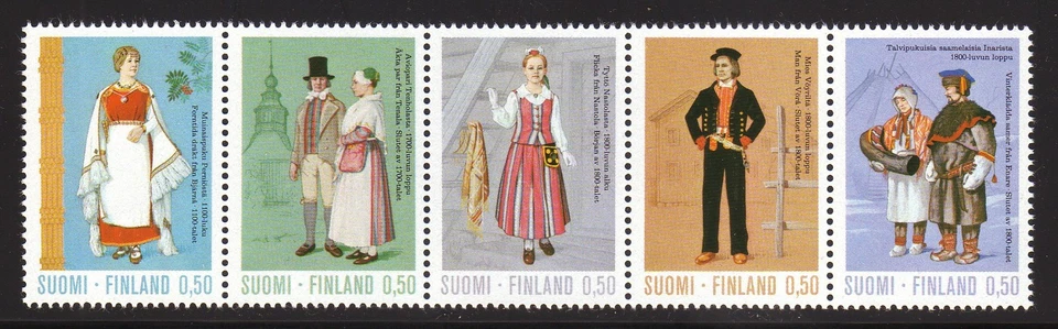 Finland--#518-22 MNH--1972 Regional Costumes - Image 1 of 1