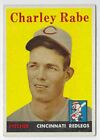 1958 Topps Charley Rabe Rc Cincinnati Reds #376