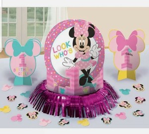 Las Mejores Ofertas En 1st Cumpleanos Fiesta Minnie Mouse Decoracion De Mesa Decoracion Fiesta Ebay