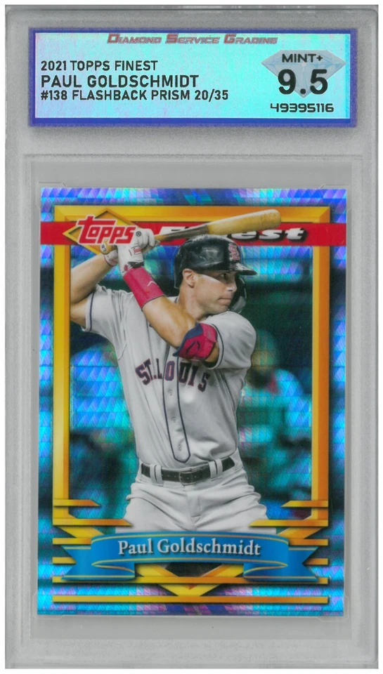 2021 Topps Finest PAUL GOLDSCHMIDT #138 Flashback Prism 20/35 💎 DSG 9.5 Mint+ - Image 1 of 2