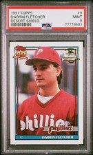 1991 Topps Desert Shield #9 DARRIN FLETCHER PSA 9 Mint - Just Graded! - B