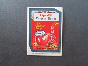 1974 Topps Wacky Packages 8th Series 8 Sticker Lipoff Cup-A-Slop