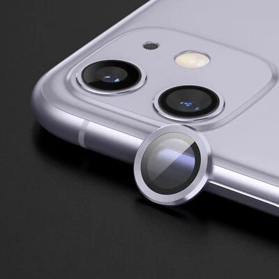 Fr iPhone 17Pro Max 16E 15 13 11 Luxury Metal Ring Tempered Glass Lens Protector - Image 1 of 4