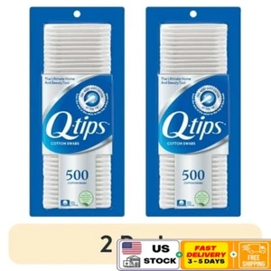2 Pack Cotton Swabs 500 Count Hygiene Beauty Care Tool Ear Nose Cleaning New - Picture 1 of 12