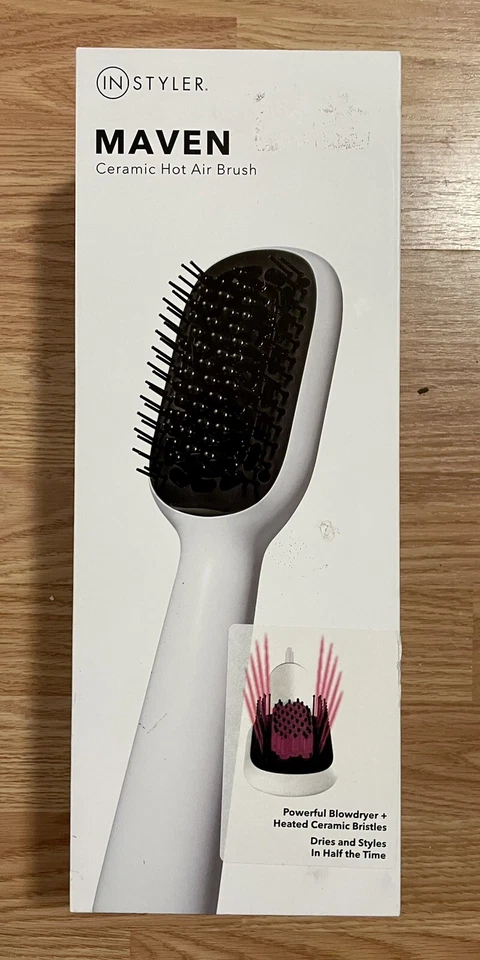 Cepillo de aire caliente para secado y alisado de cerámica para cabello InStyler MAVEN Foto 1 de 2